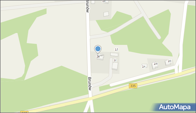 Brunów, Brunów, 1a, mapa Brunów