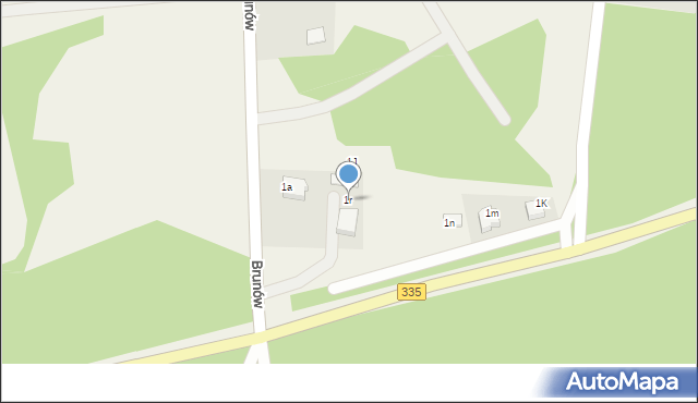 Brunów, Brunów, 1r, mapa Brunów