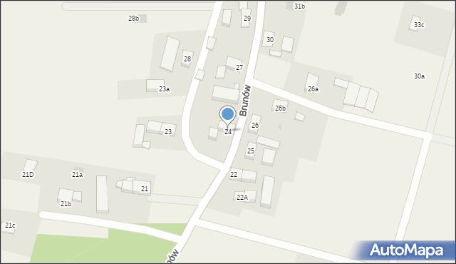 Brunów, Brunów, 24, mapa Brunów