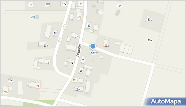 Brunów, Brunów, 26b, mapa Brunów