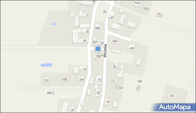 Brunów, Brunów, 31a, mapa Brunów