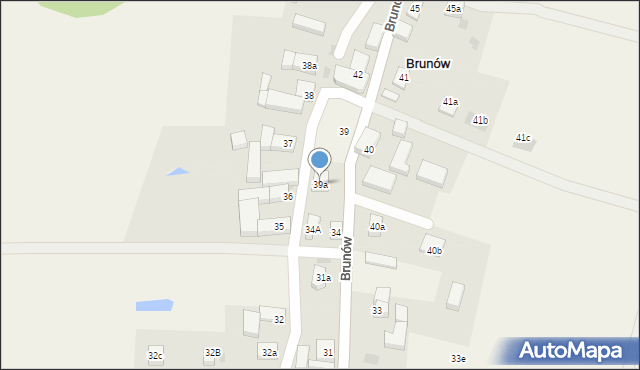 Brunów, Brunów, 39a, mapa Brunów