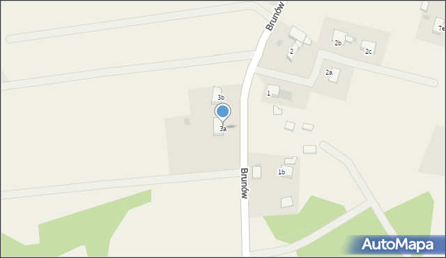Brunów, Brunów, 3a, mapa Brunów