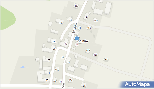 Brunów, Brunów, 41, mapa Brunów
