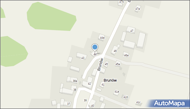 Brunów, Brunów, 44, mapa Brunów