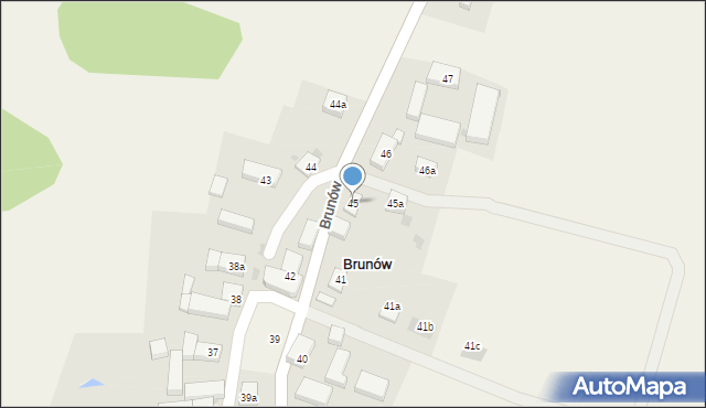 Brunów, Brunów, 45, mapa Brunów