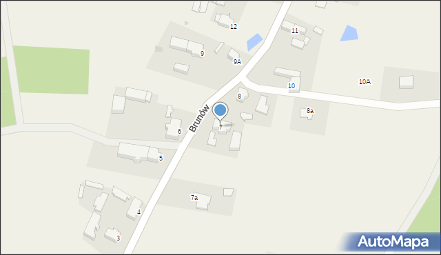 Brunów, Brunów, 7, mapa Brunów