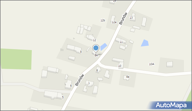 Brunów, Brunów, 9A, mapa Brunów