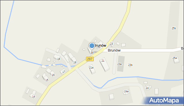 Brunów, Brunów, 20, mapa Brunów