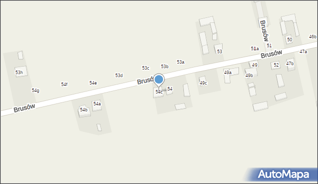 Brusów, Brusów, 54c, mapa Brusów