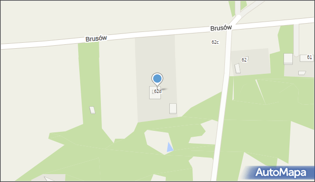 Brusów, Brusów, 62d, mapa Brusów