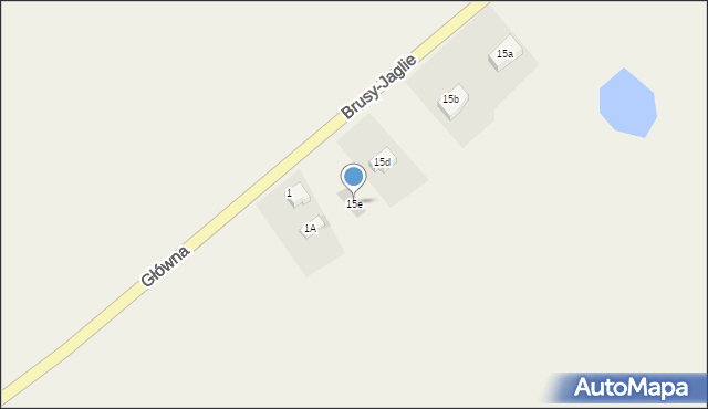 Brusy-Jaglie, Brusy-Jaglie, 15e, mapa Brusy-Jaglie