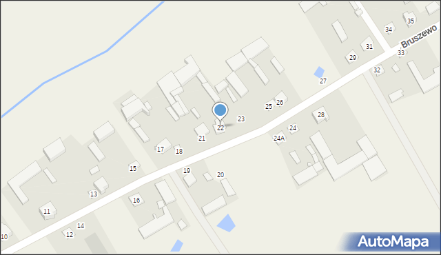 Bruszewo, Bruszewo, 22, mapa Bruszewo
