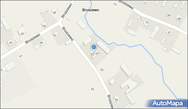 Bruszewo, Bruszewo, 52a, mapa Bruszewo