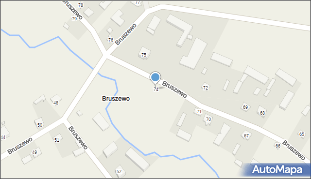 Bruszewo, Bruszewo, 74, mapa Bruszewo