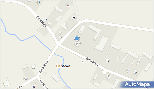 Bruszewo, Bruszewo, 75, mapa Bruszewo