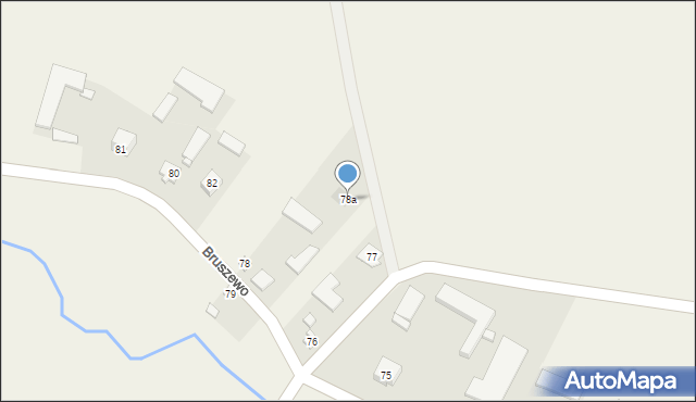 Bruszewo, Bruszewo, 78a, mapa Bruszewo