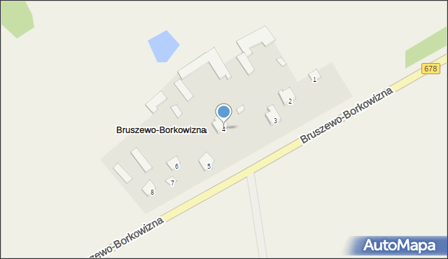 Bruszewo-Borkowizna, Bruszewo-Borkowizna, 4, mapa Bruszewo-Borkowizna