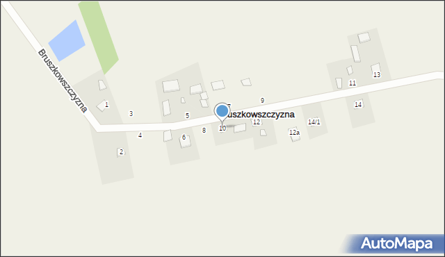 Bruszkowszczyzna, Bruszkowszczyzna, 10, mapa Bruszkowszczyzna