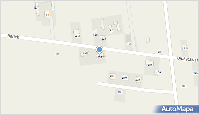 Brużyczka Mała, Brużyczka Mała, 40F, mapa Brużyczka Mała