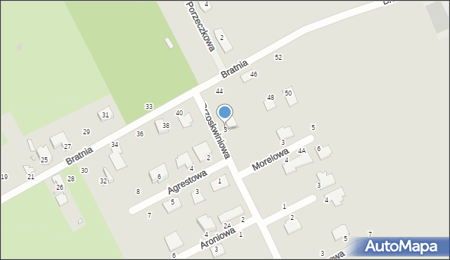 Brwinów, Brzoskwiniowa, 3, mapa Brwinów