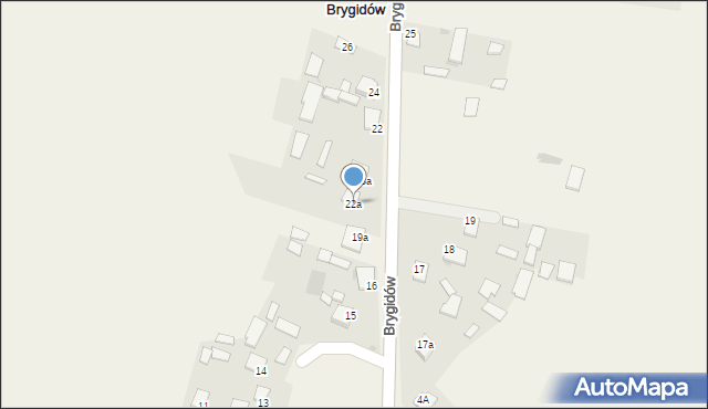 Brygidów, Brygidów, 22a, mapa Brygidów