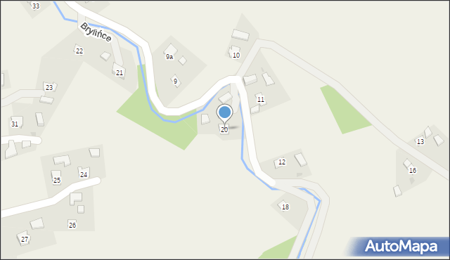 Brylińce, Brylińce, 20, mapa Brylińce