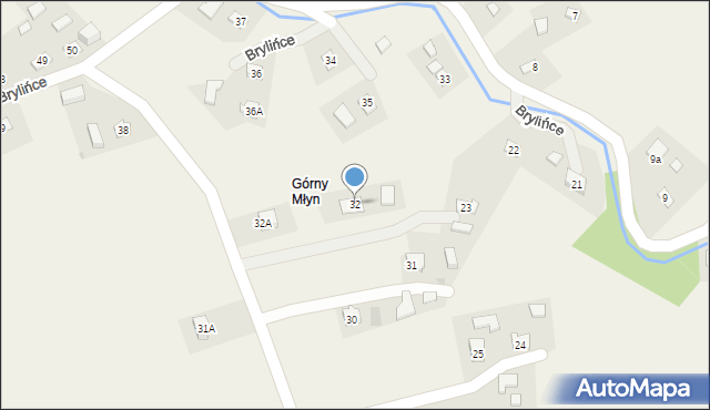 Brylińce, Brylińce, 32, mapa Brylińce