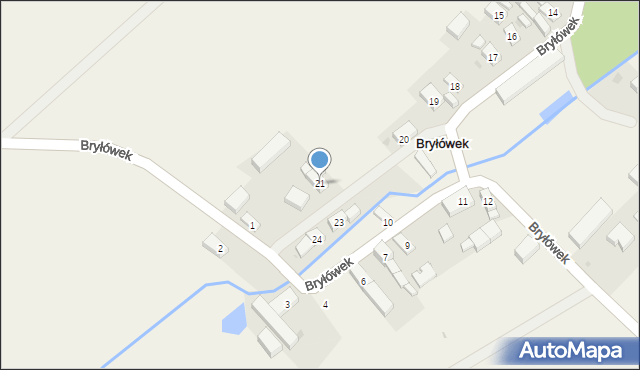 Bryłówek, Bryłówek, 21, mapa Bryłówek