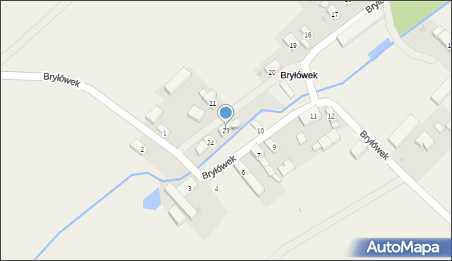 Bryłówek, Bryłówek, 23, mapa Bryłówek