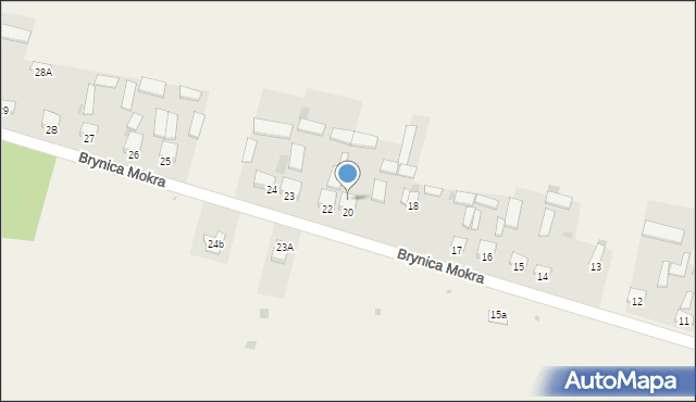 Brynica Mokra, Brynica Mokra, 21, mapa Brynica Mokra
