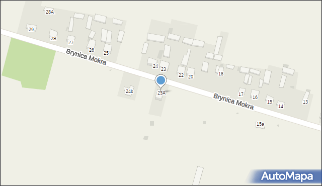 Brynica Mokra, Brynica Mokra, 23A, mapa Brynica Mokra