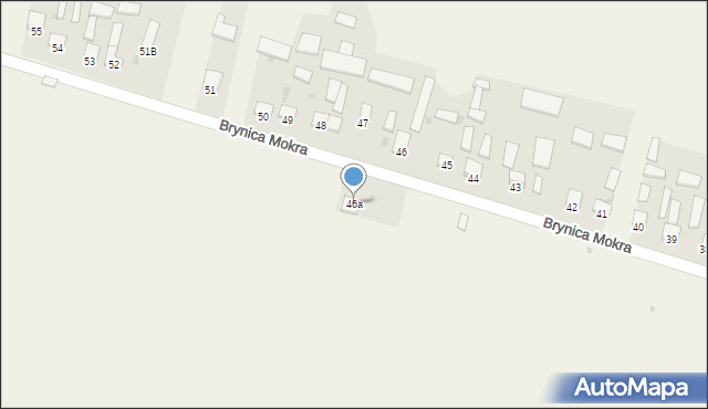 Brynica Mokra, Brynica Mokra, 46a, mapa Brynica Mokra