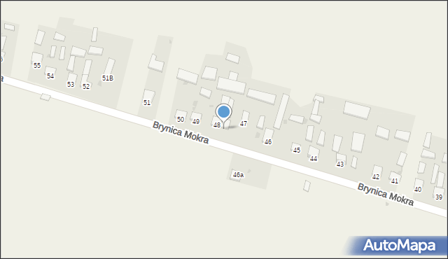 Brynica Mokra, Brynica Mokra, 48A, mapa Brynica Mokra