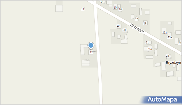 Bryzdzyn, Bryzdzyn, 12, mapa Bryzdzyn