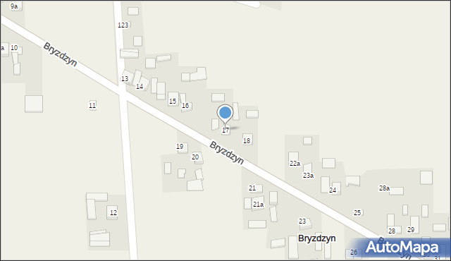 Bryzdzyn, Bryzdzyn, 17, mapa Bryzdzyn