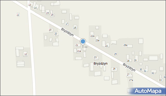 Bryzdzyn, Bryzdzyn, 22, mapa Bryzdzyn