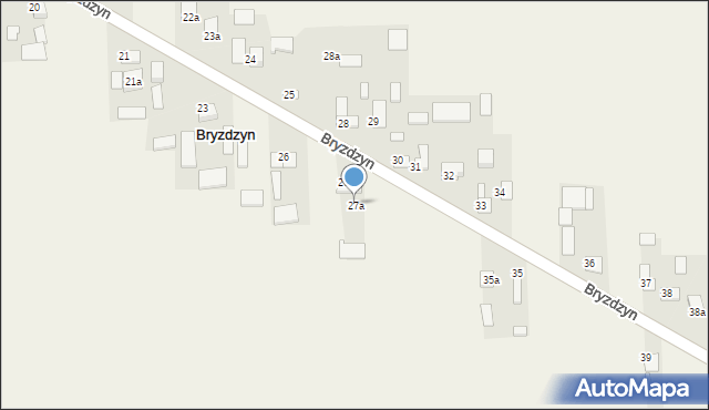 Bryzdzyn, Bryzdzyn, 27a, mapa Bryzdzyn