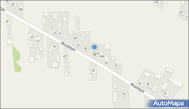 Bryzdzyn, Bryzdzyn, 49, mapa Bryzdzyn