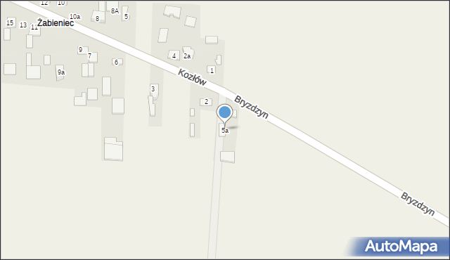 Bryzdzyn, Bryzdzyn, 5a, mapa Bryzdzyn