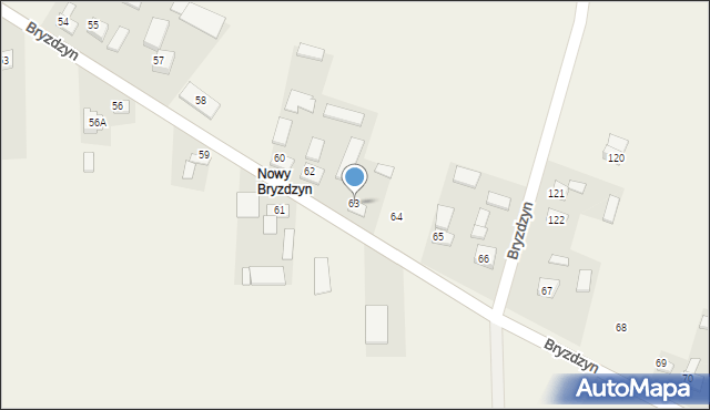 Bryzdzyn, Bryzdzyn, 63, mapa Bryzdzyn