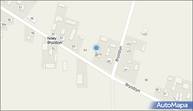 Bryzdzyn, Bryzdzyn, 65, mapa Bryzdzyn