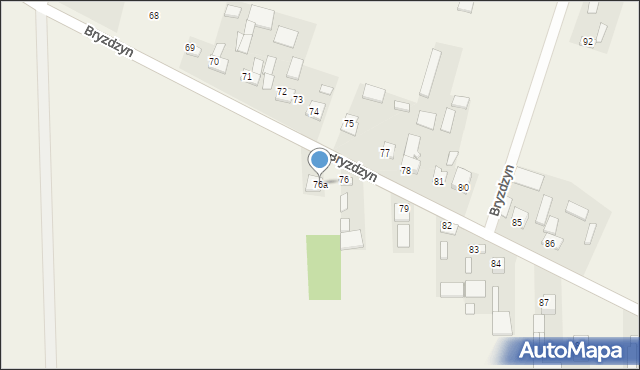 Bryzdzyn, Bryzdzyn, 76a, mapa Bryzdzyn