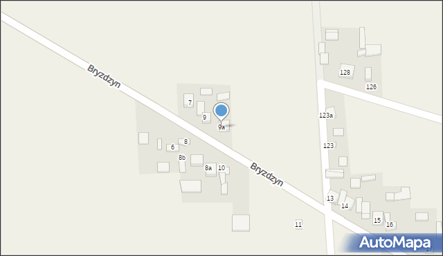 Bryzdzyn, Bryzdzyn, 9a, mapa Bryzdzyn