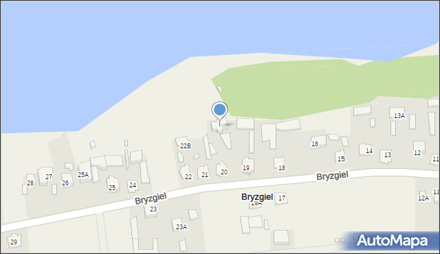 Bryzgiel, Bryzgiel, 20a, mapa Bryzgiel