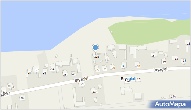 Bryzgiel, Bryzgiel, 22a, mapa Bryzgiel
