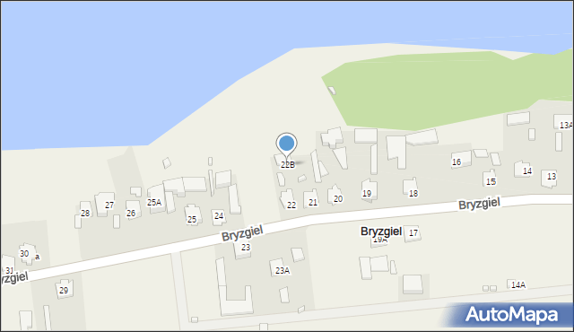 Bryzgiel, Bryzgiel, 22B, mapa Bryzgiel