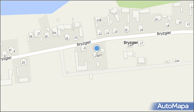 Bryzgiel, Bryzgiel, 23A, mapa Bryzgiel