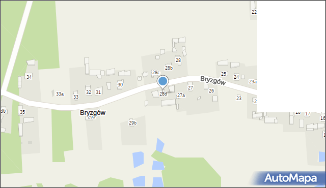 Bryzgów, Bryzgów, 28d, mapa Bryzgów