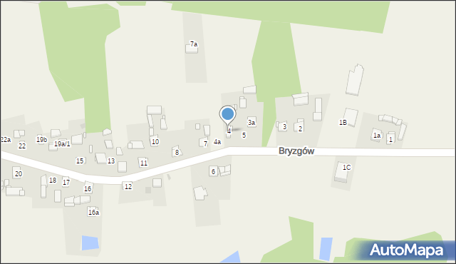Bryzgów, Bryzgów, 4, mapa Bryzgów